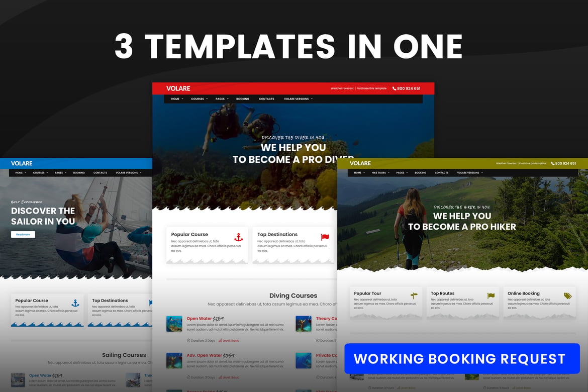 Volare - Template Website untuk Trekking dan Pelayaran yang Menakjubkan