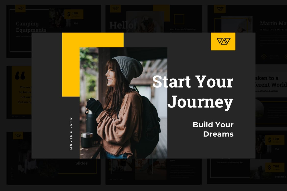 Template Presentasi PowerPoint Modern untuk Perjalanan