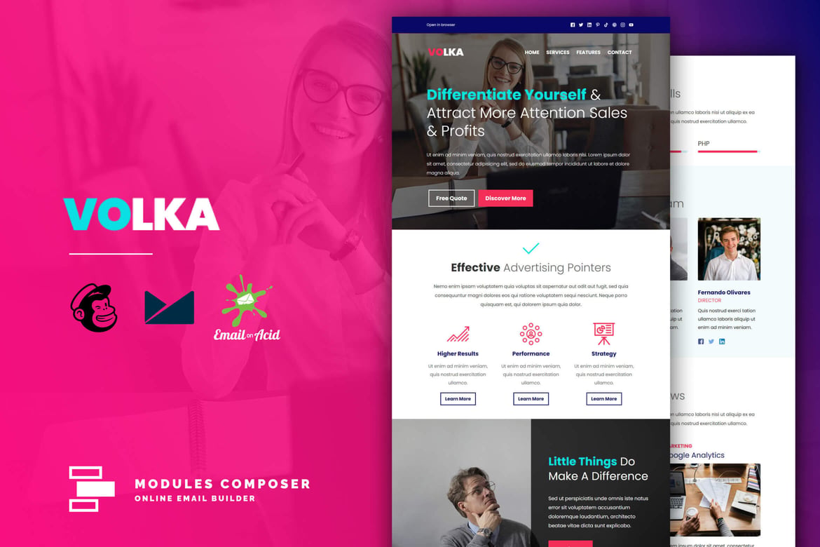 Volka - Template Email Responsif untuk Startup dan Agensi Kreatif