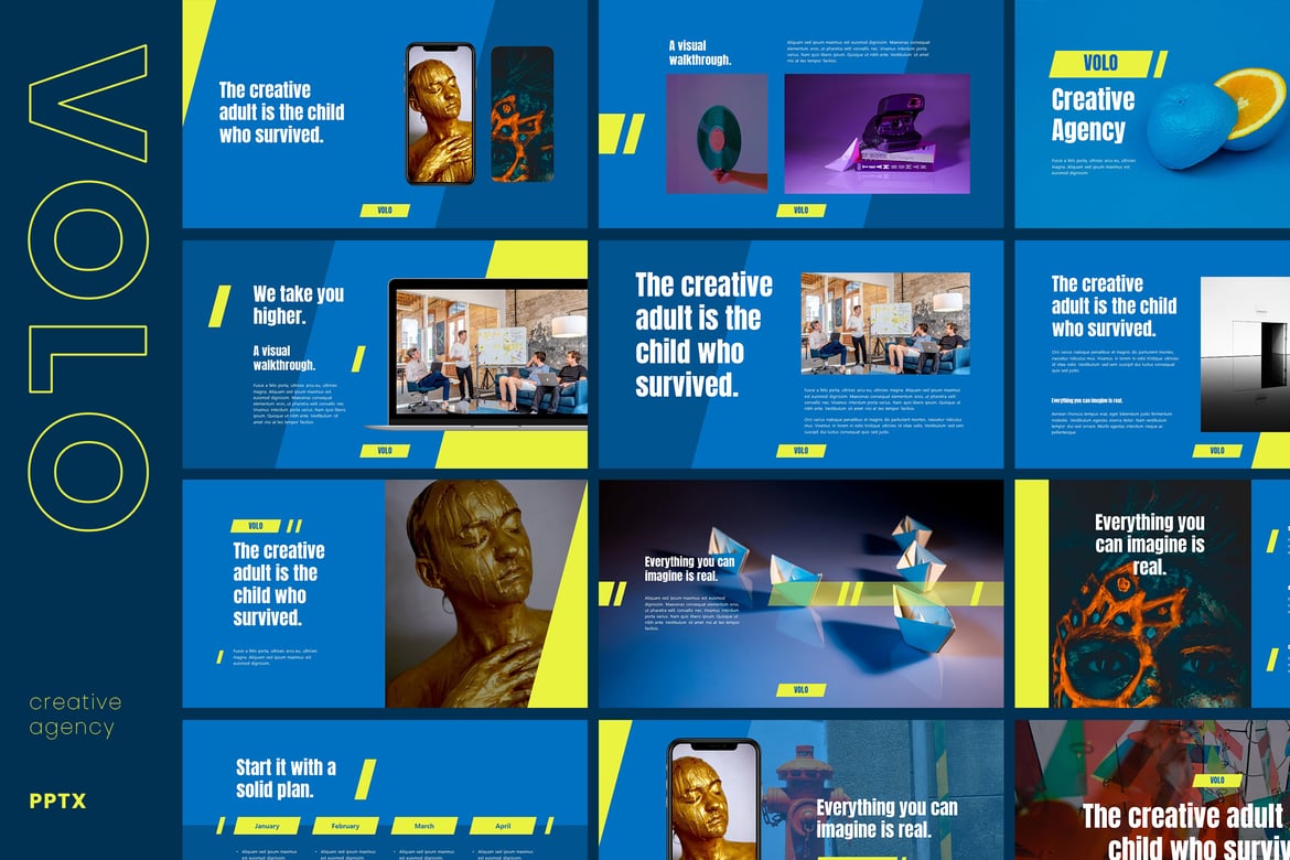 Volo - Template Powerpoint Kreatif untuk Presentasi Bisnis