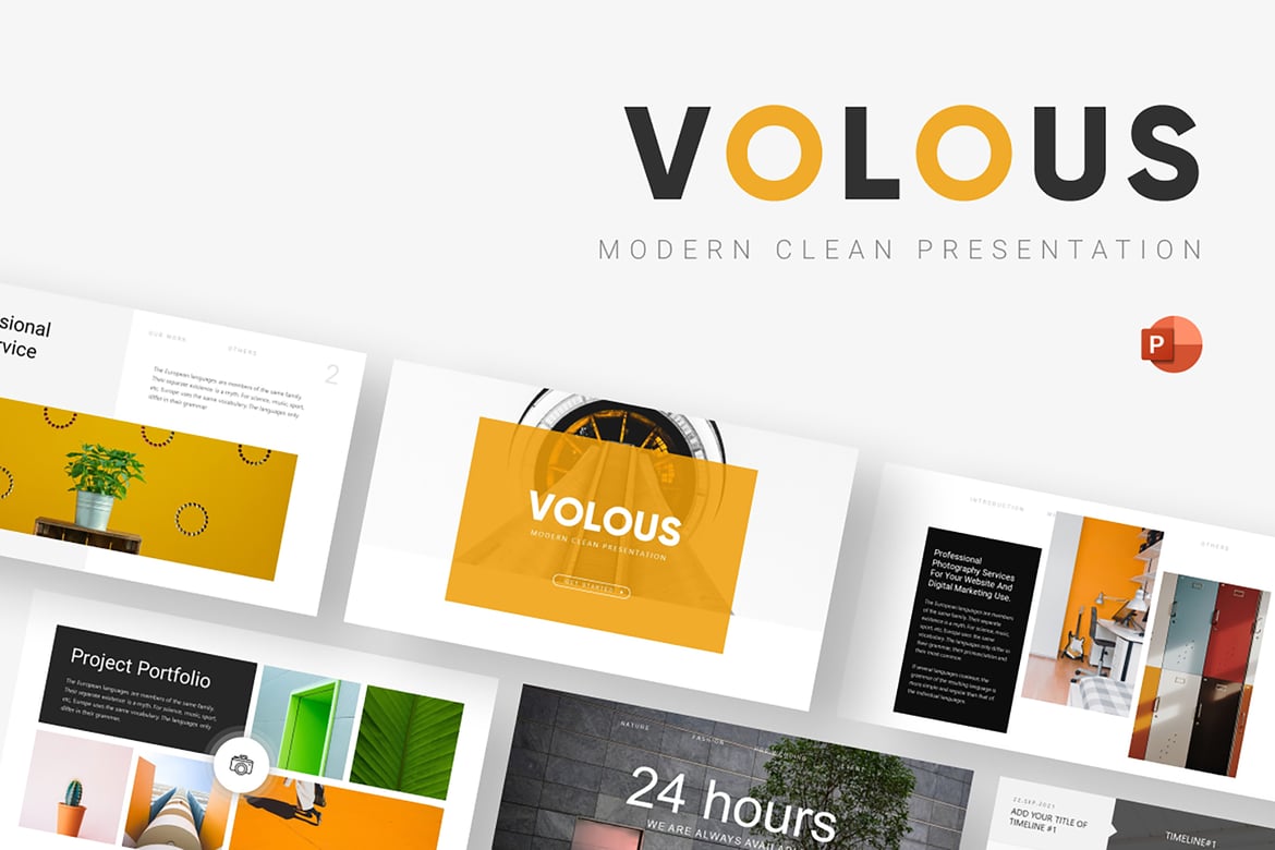 Template Presentasi PowerPoint Modern Volous yang Serbaguna