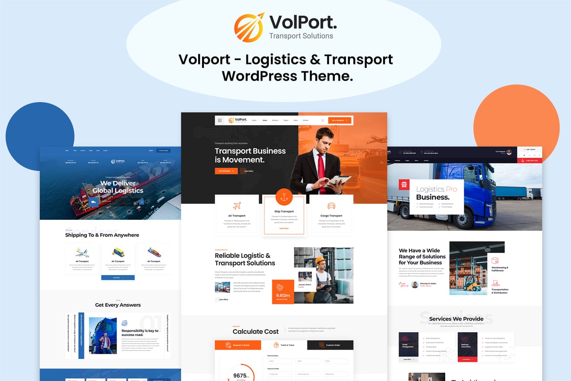 Volport - Tema WordPress untuk Logistik dan Transportasi yang Profesional