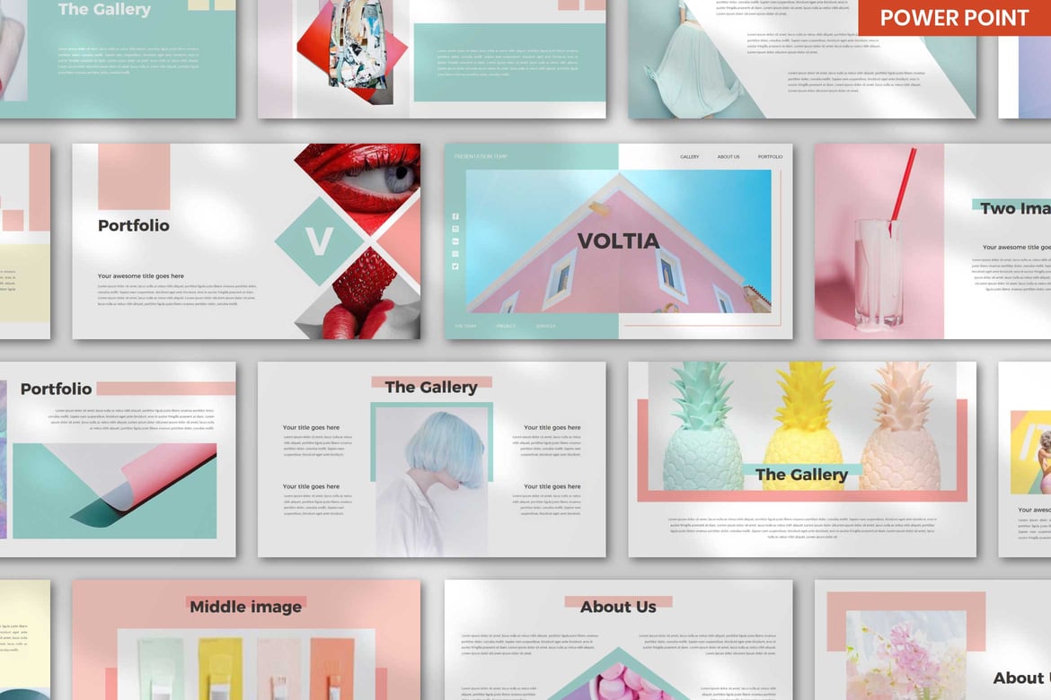 Template Presentasi PowerPoint Voltia yang Minimalis dan Serbaguna