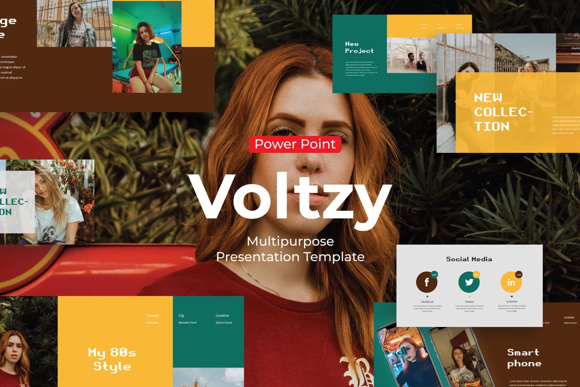 Voltzy - Template PowerPoint Serbaguna untuk Presentasi Menarik
