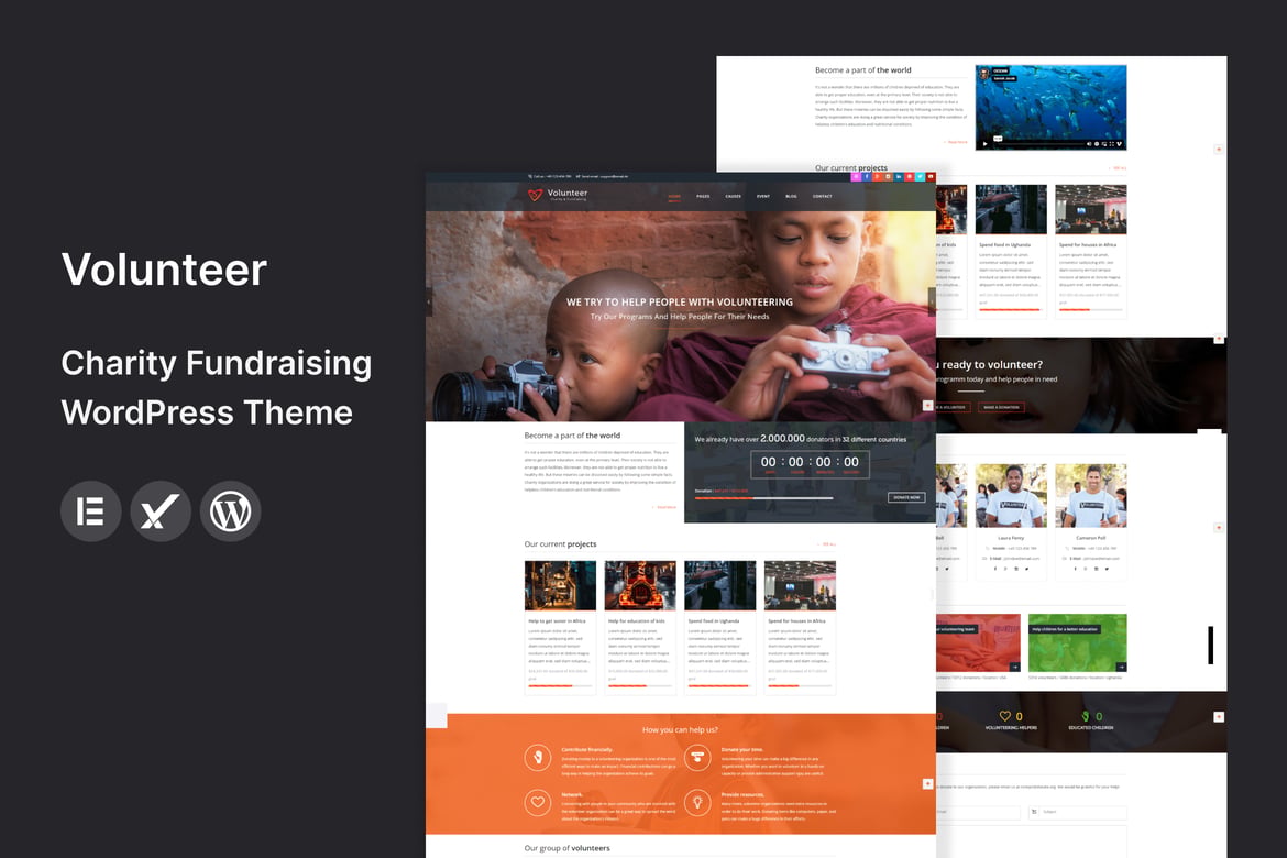 Tema WordPress Voluntee - Solusi Ideal untuk Organisasi Nirlaba dan Penggalangan Dana