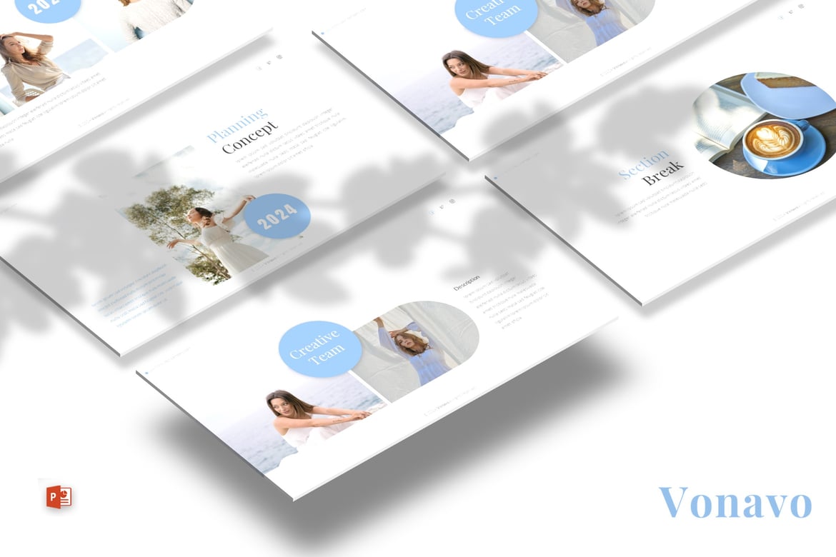 Vonavo - Template Presentasi Powerpoint Modern dan Elegan