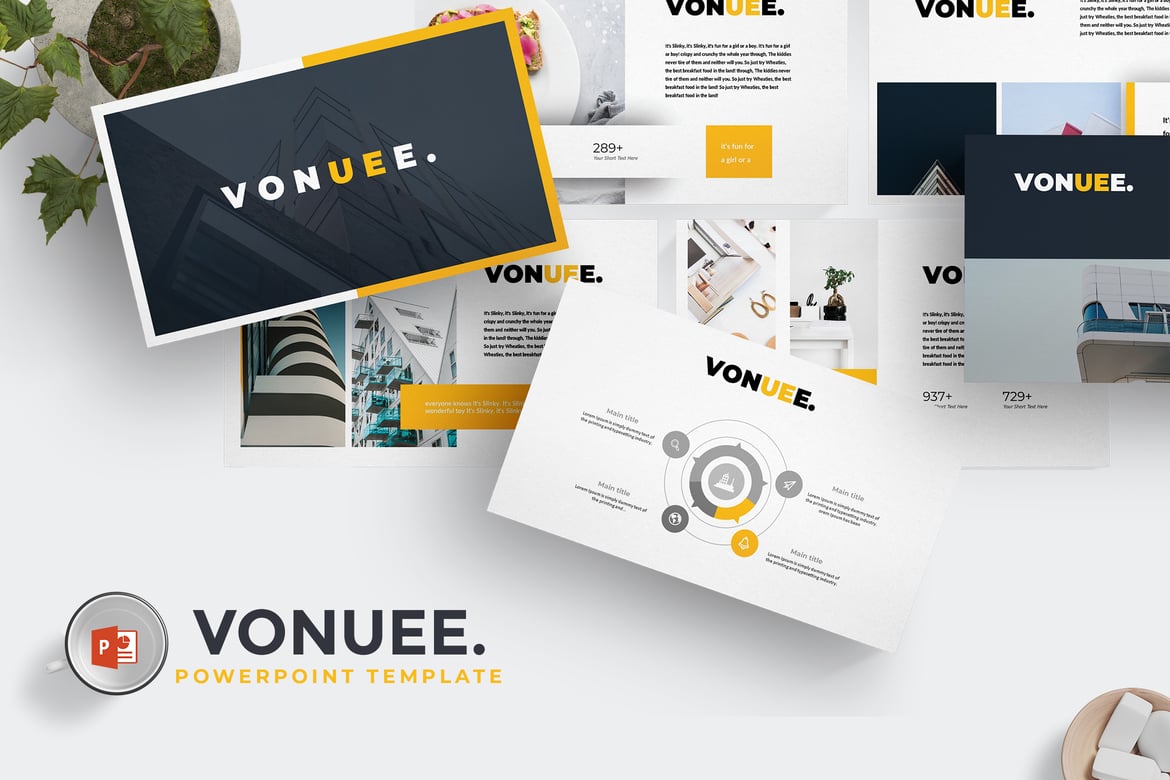 Vonue - Template Powerpoint Multiguna yang Menarik