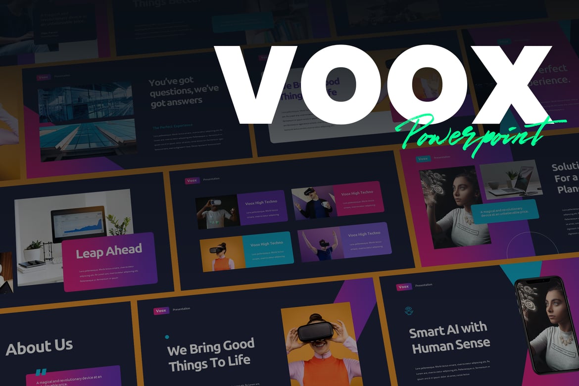Voox - Template Powerpoint Kreatif untuk Bisnis