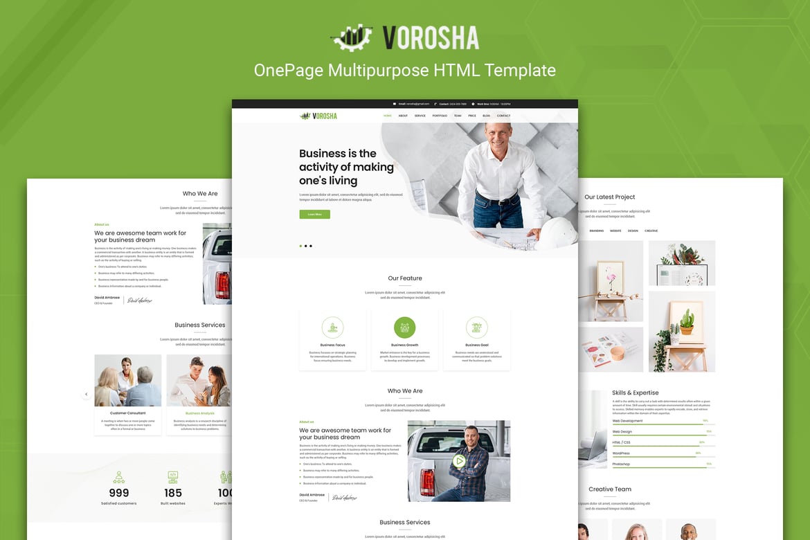 Vorosha - Template Website Serbaguna yang Menakjubkan