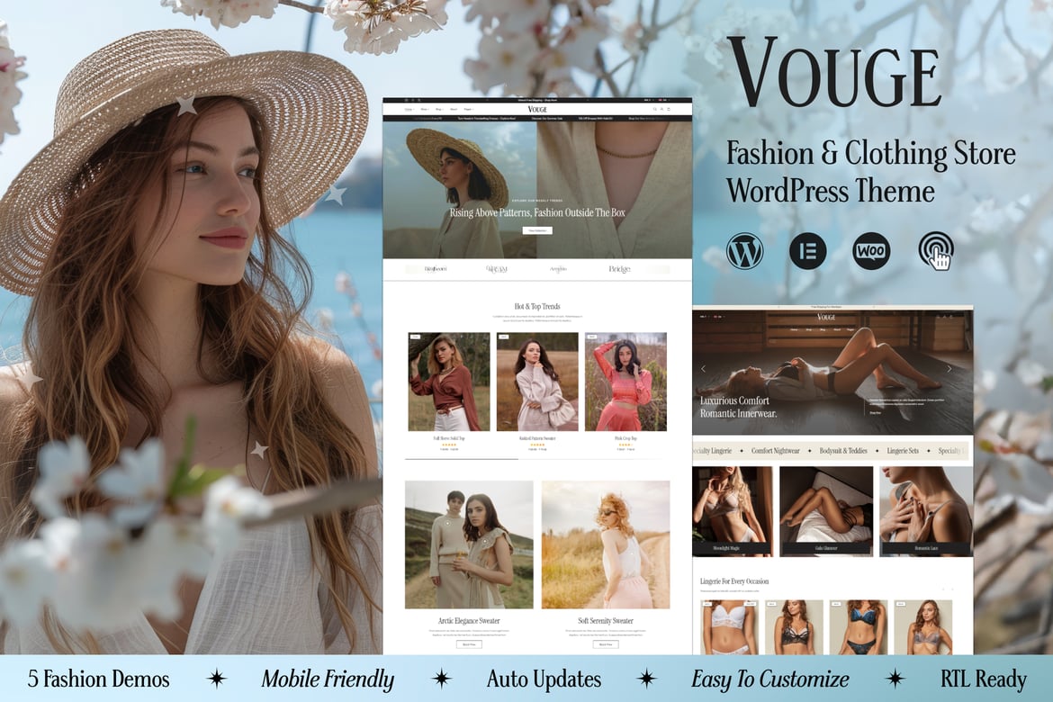 Vouge - Tema WordPress Fashion & Pakaian yang Stylish dan Multifungsi