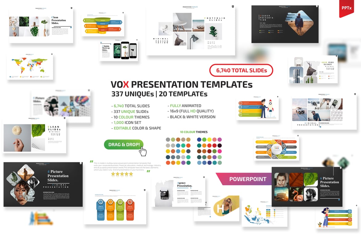 Template Powerpoint Presentasi VOX yang Menarik dan Profesional
