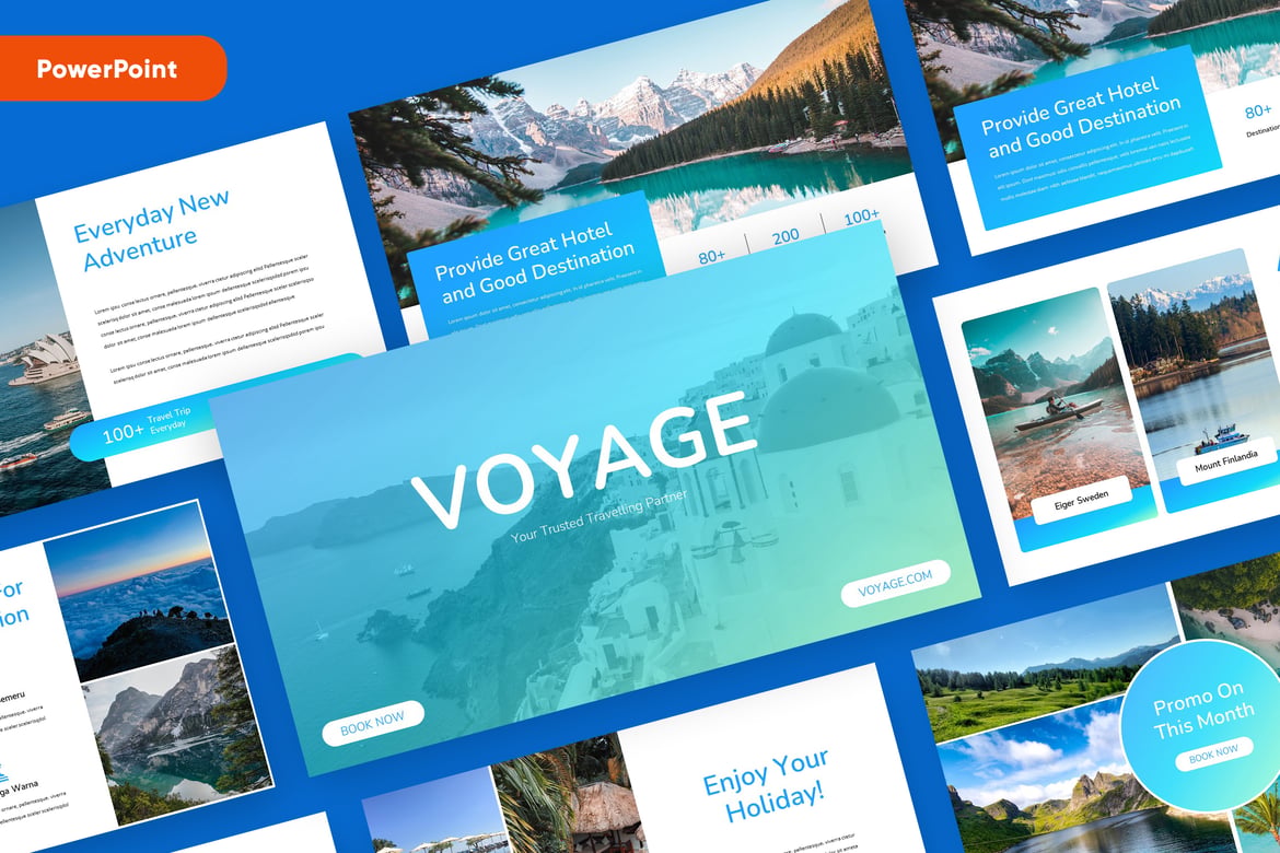 Template Powerpoint Perjalanan VOYAGE - Profesional dan Modern