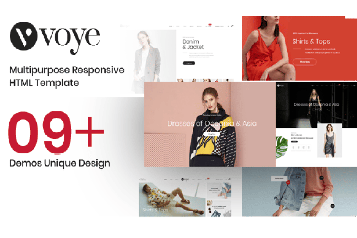 Voye – Template Website Fashion eCommerce dengan Multi Layout