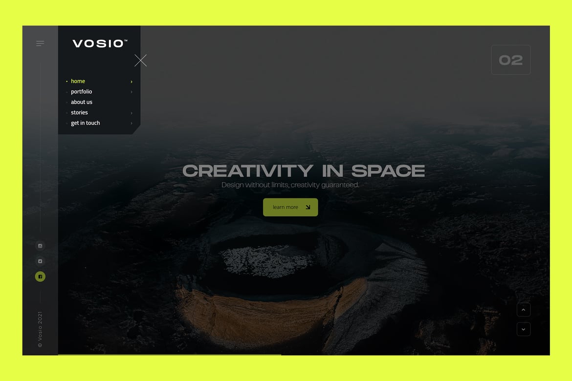Vozio - Template Web Kreatif untuk Portfolio Anda