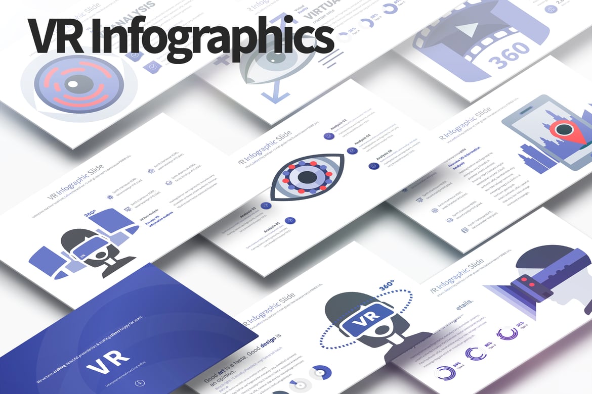 Template PowerPoint Infografis VR yang Menarik dan Profesional