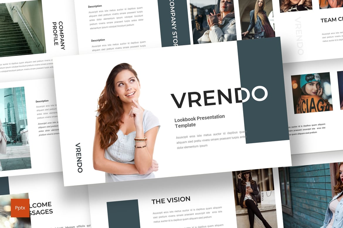 Vrendo - Template Presentasi PowerPoint yang Kreatif dan Minimalis