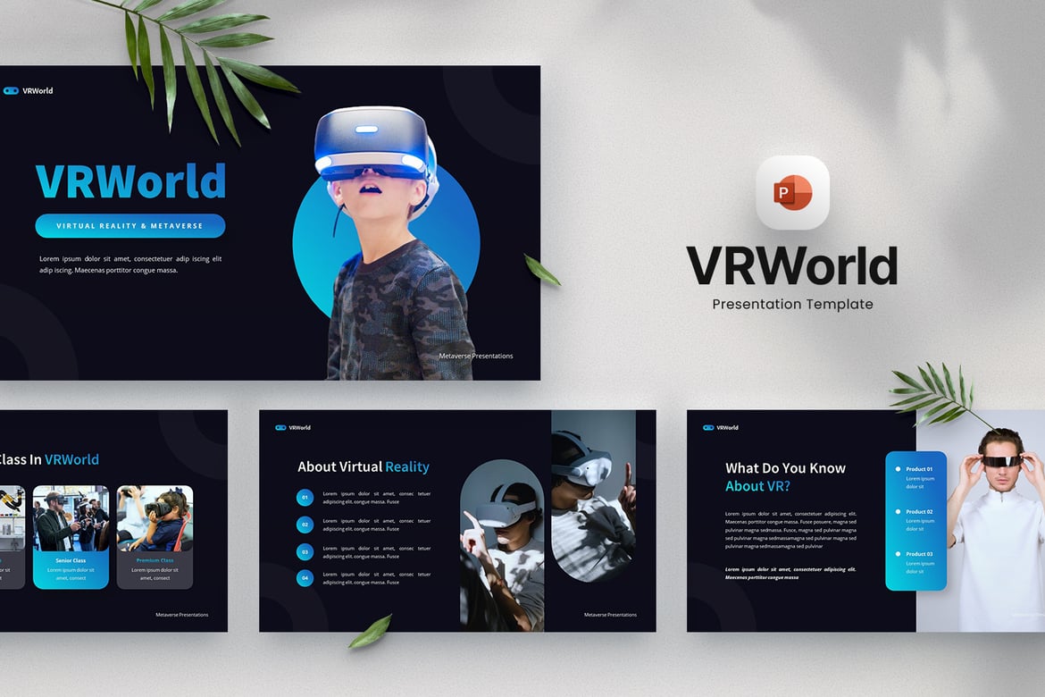 VRWorld - Template Powerpoint Realitas Virtual yang Menakjubkan