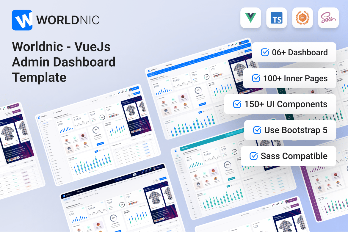 Template Dashboard Admin VueJs yang Responsif dan Modern