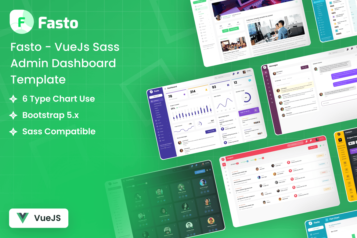 Template Admin Dashboard SaaS Modern dengan VueJs
