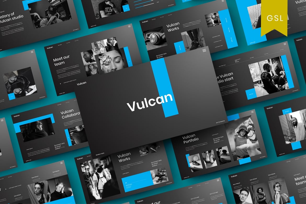 Vulcan – Template PowerPoint Bisnis yang Menarik