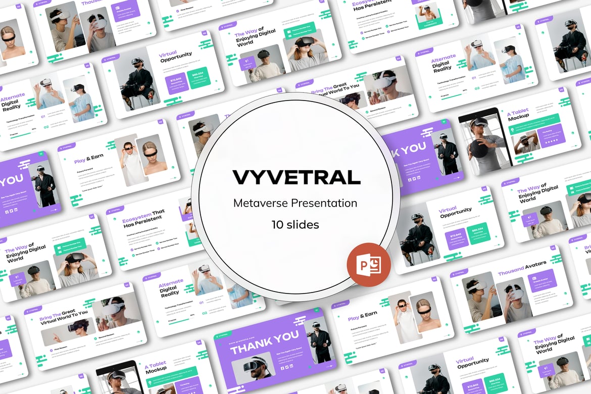 Vyvetral - Template PowerPoint Metaverse yang Memukau
