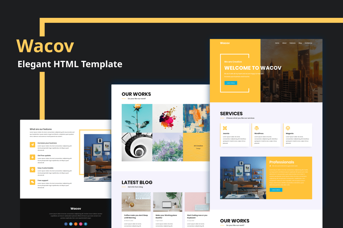 Wacov - Template Web Elegan untuk Bisnis Anda