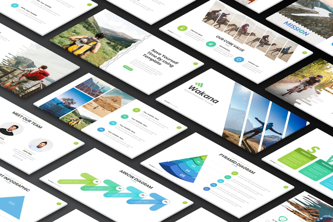 Wakana - Template Presentasi Powerpoint Kreatif yang Menawan