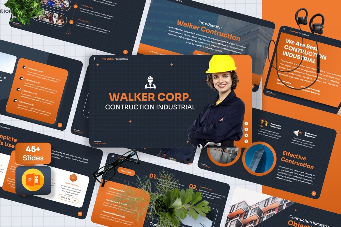 Template Presentasi Powerpoint Walker - Solusi Kreatif untuk Proyek Anda