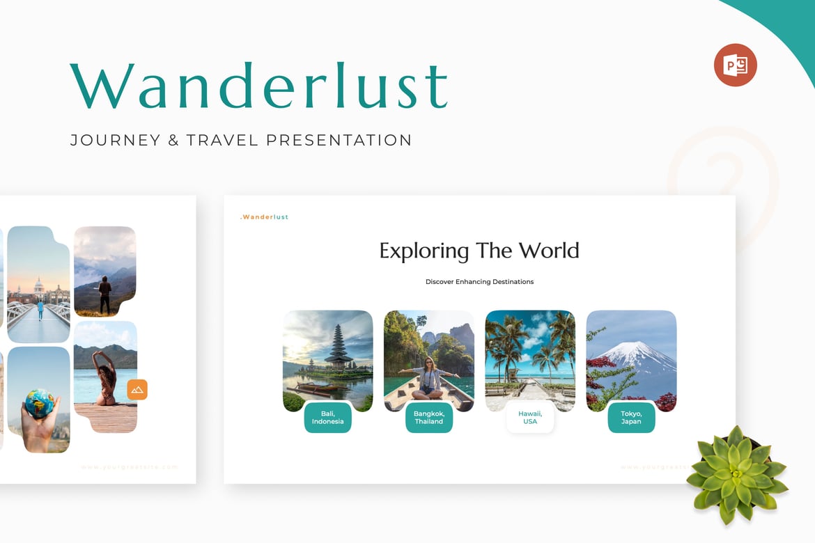 Template Powerpoint Perjalanan: Wanderlust untuk Presentasi yang Menarik