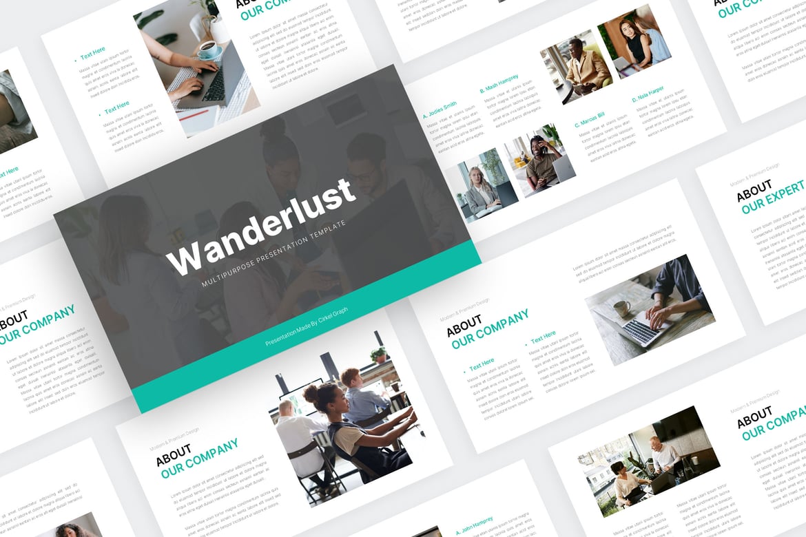 Template PowerPoint Wanderlust - Solusi Kreatif untuk Presentasi Anda