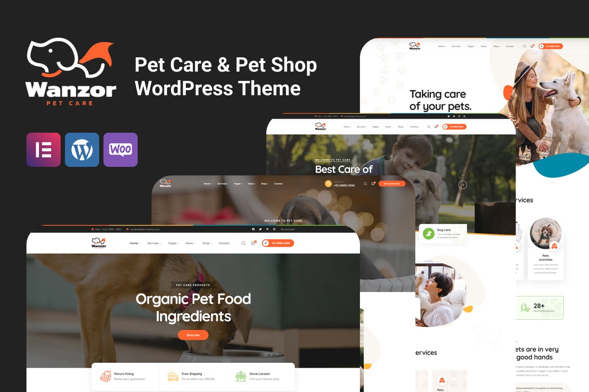 Wanzor - Tema WordPress Menarik untuk Bisnis Pet Care