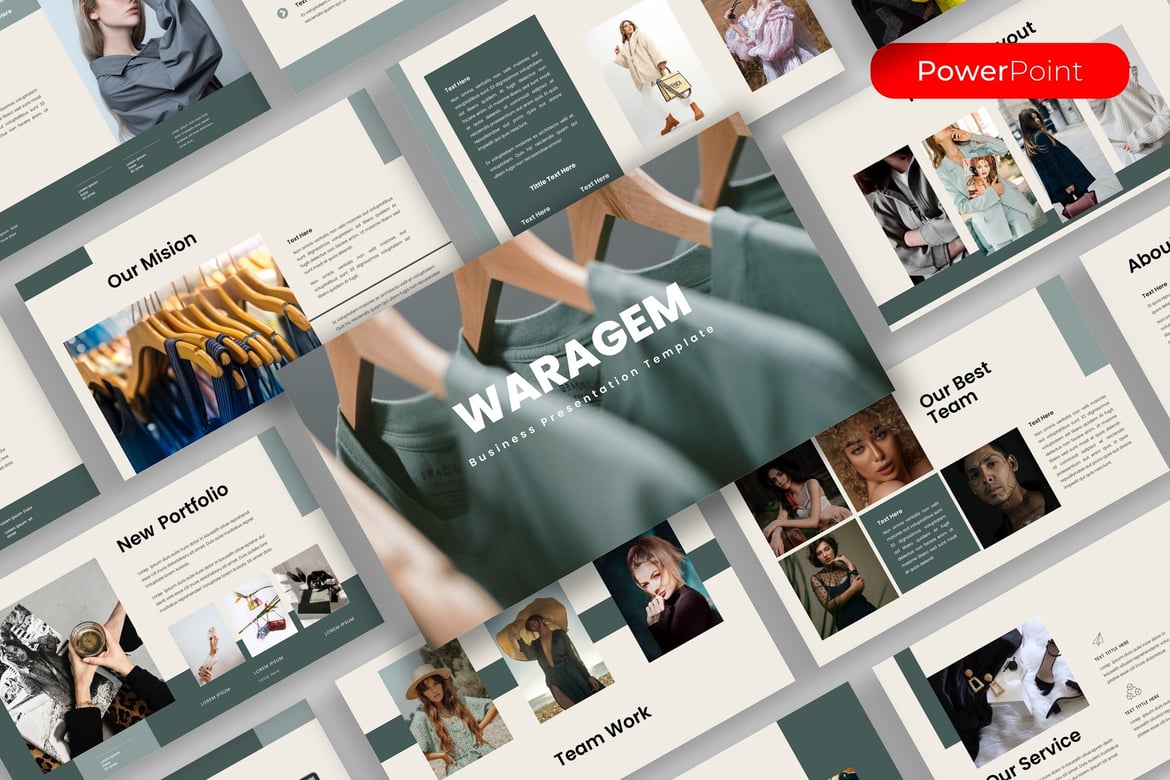 Template PowerPoint Waragem untuk Presentasi Bisnis yang Menarik