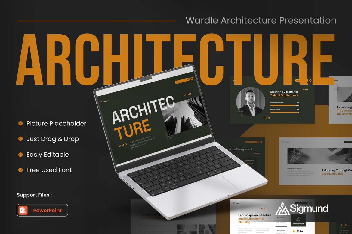 Template Presentasi Arsitektur Wardle yang Modern dan Kreatif