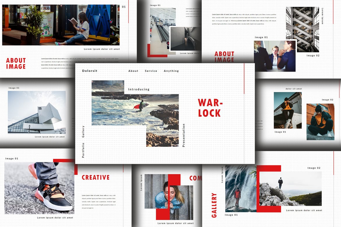 Template Presentasi PowerPoint Warlock Minimal yang Modern dan Profesional