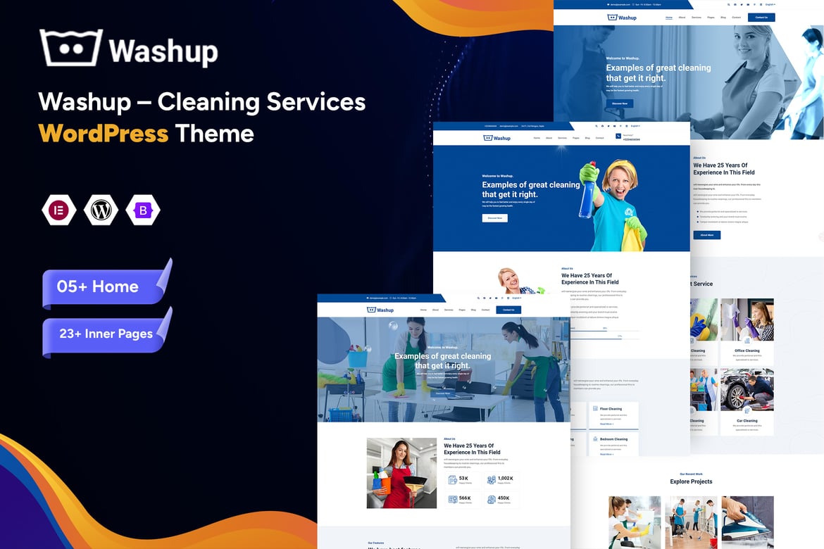 Washup – Tema WordPress Layanan Kebersihan yang Modern dan Responsif