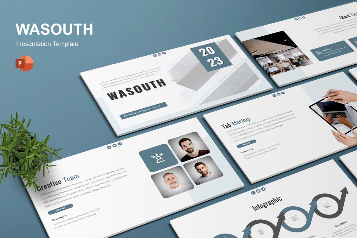 Template Presentasi PowerPoint Wasouth - Solusi Tepat untuk Semua Kebutuhan Anda