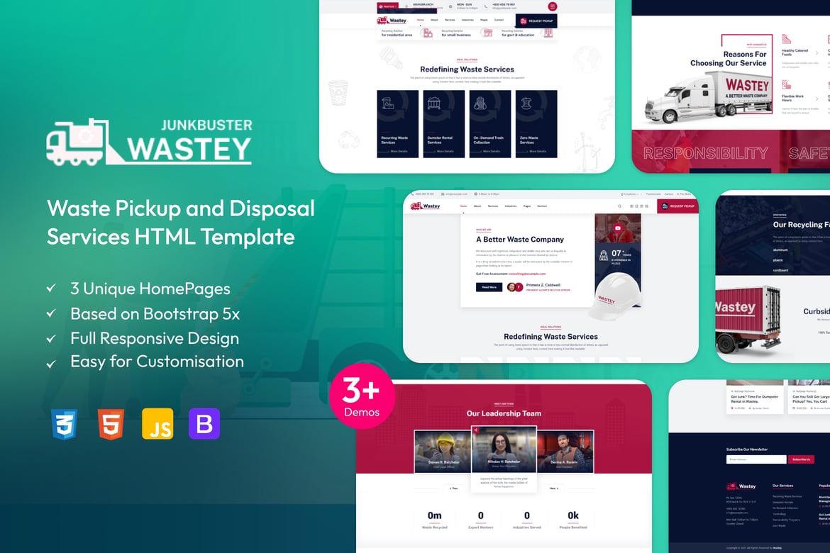 Wastey - Template Website Pengelolaan Sampah dan Pembuangan Limbah