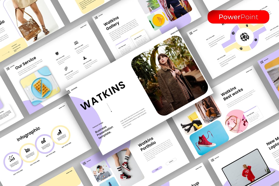 Template PowerPoint Bisnis Watkins yang Menarik dan Profesional