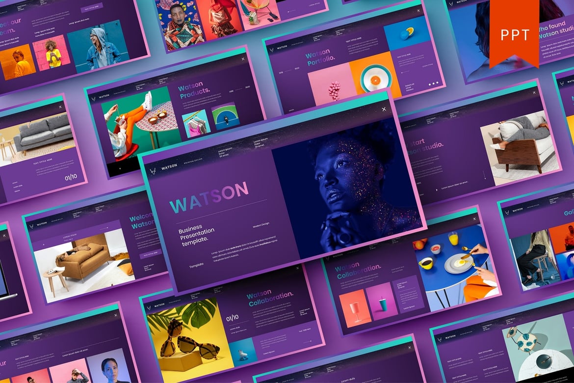 Watson – Template PowerPoint Bisnis yang Menarik