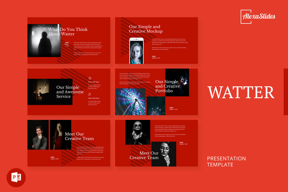 Watter - Template Powerpoint Kreatif untuk Presentasi Menarik