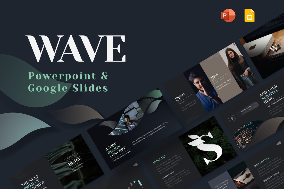 Template Presentasi Wave untuk PowerPoint dan Google Slides yang Menakjubkan