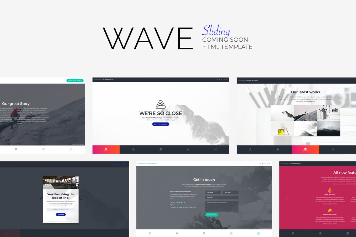 WAVE - Template Website Sliding yang Menarik dan Modern