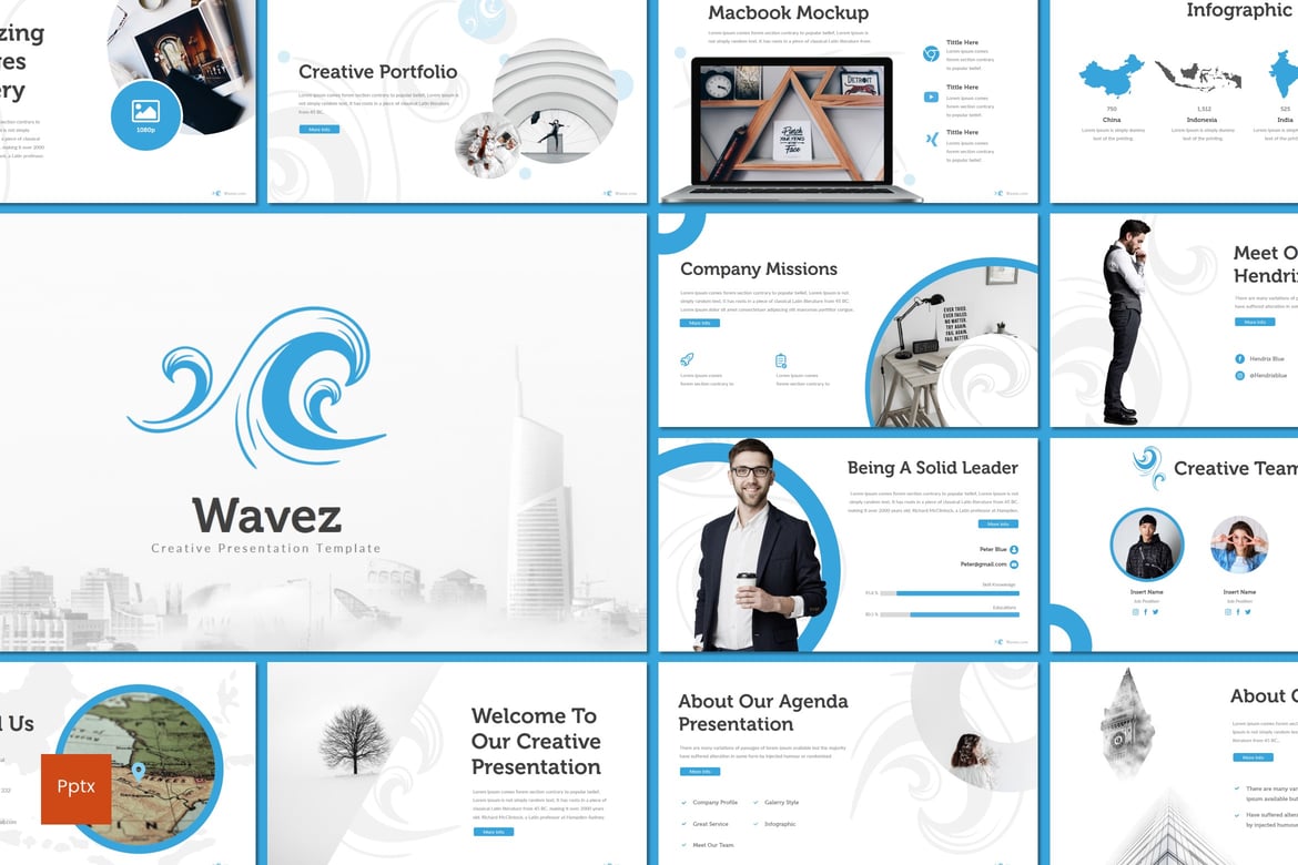 Template Presentasi Wavez - Desain Minimalis dan Kreatif untuk Segala Kebutuhan