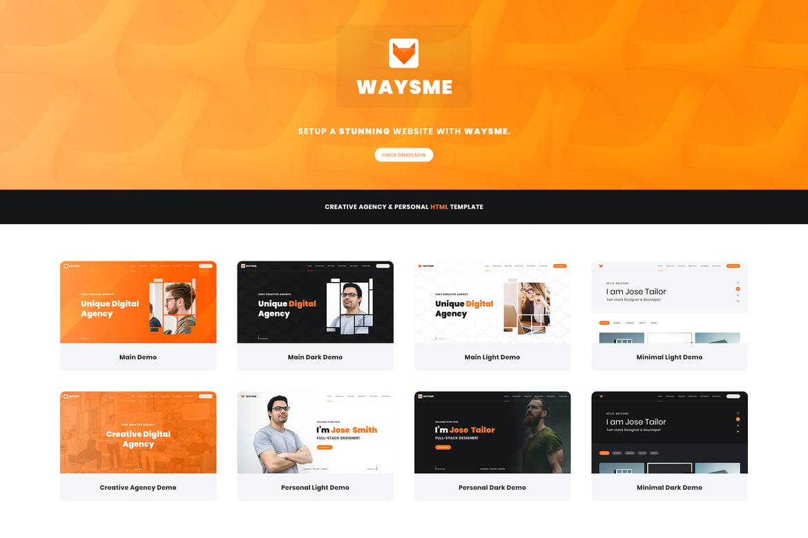 Waysme - Template Website Kreatif untuk Agen dan Pribadi