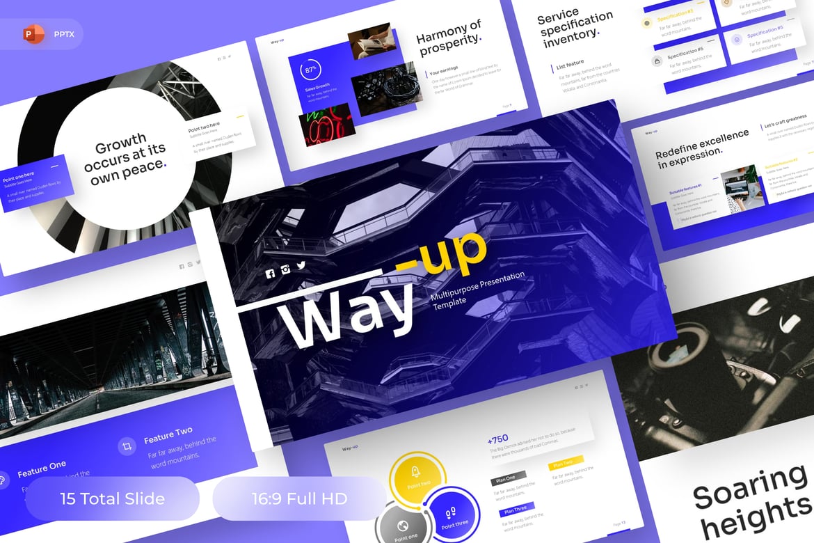 WayUp - Template PowerPoint Serbaguna untuk Presentasi Anda