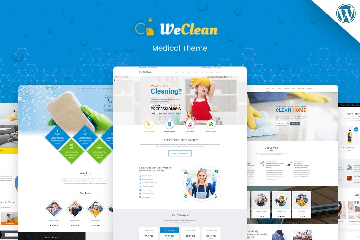 We Clean - Tema WordPress Layanan Kebersihan yang Modern dan Efisien