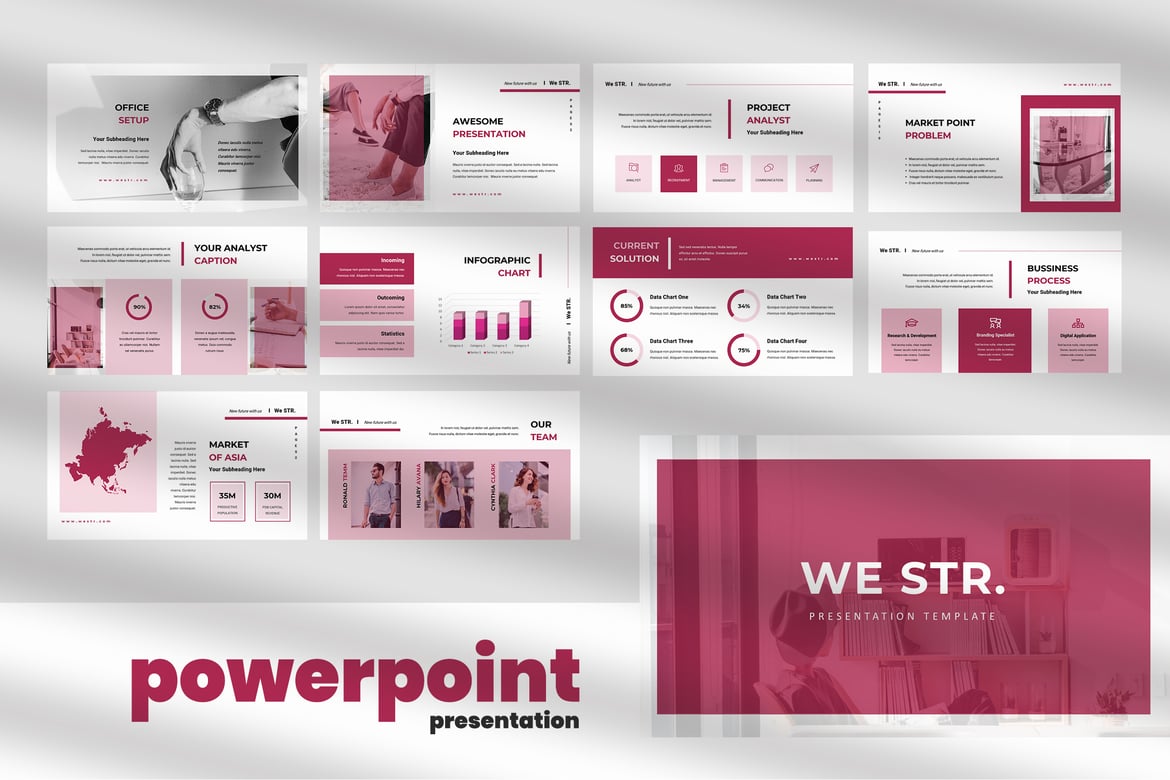 Template Presentasi PowerPoint We STR - Modern dan Kreatif