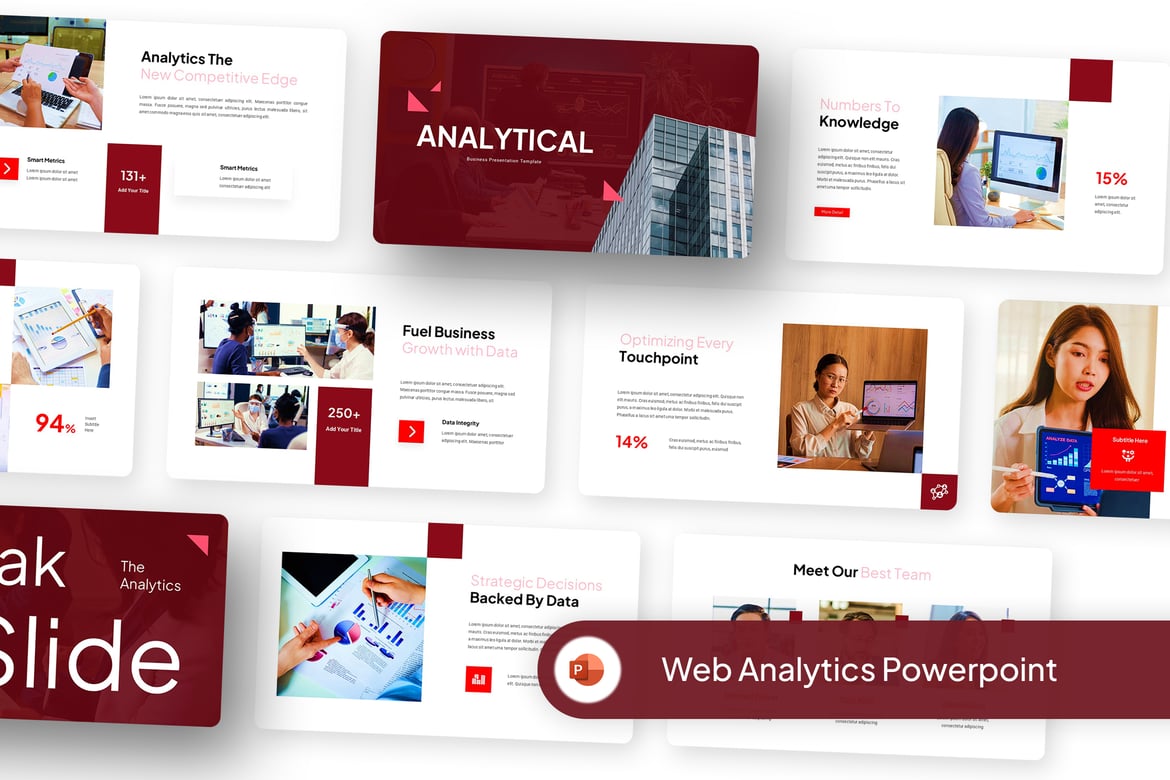 Template Powerpoint Analisis Web yang Modern dan Kreatif