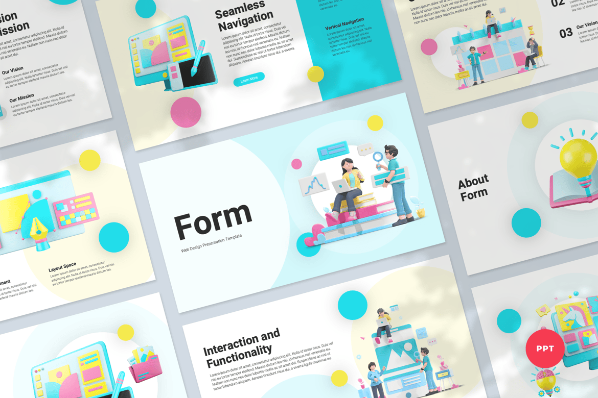 Template Presentasi PowerPoint Desain Web yang Modern dan Profesional
