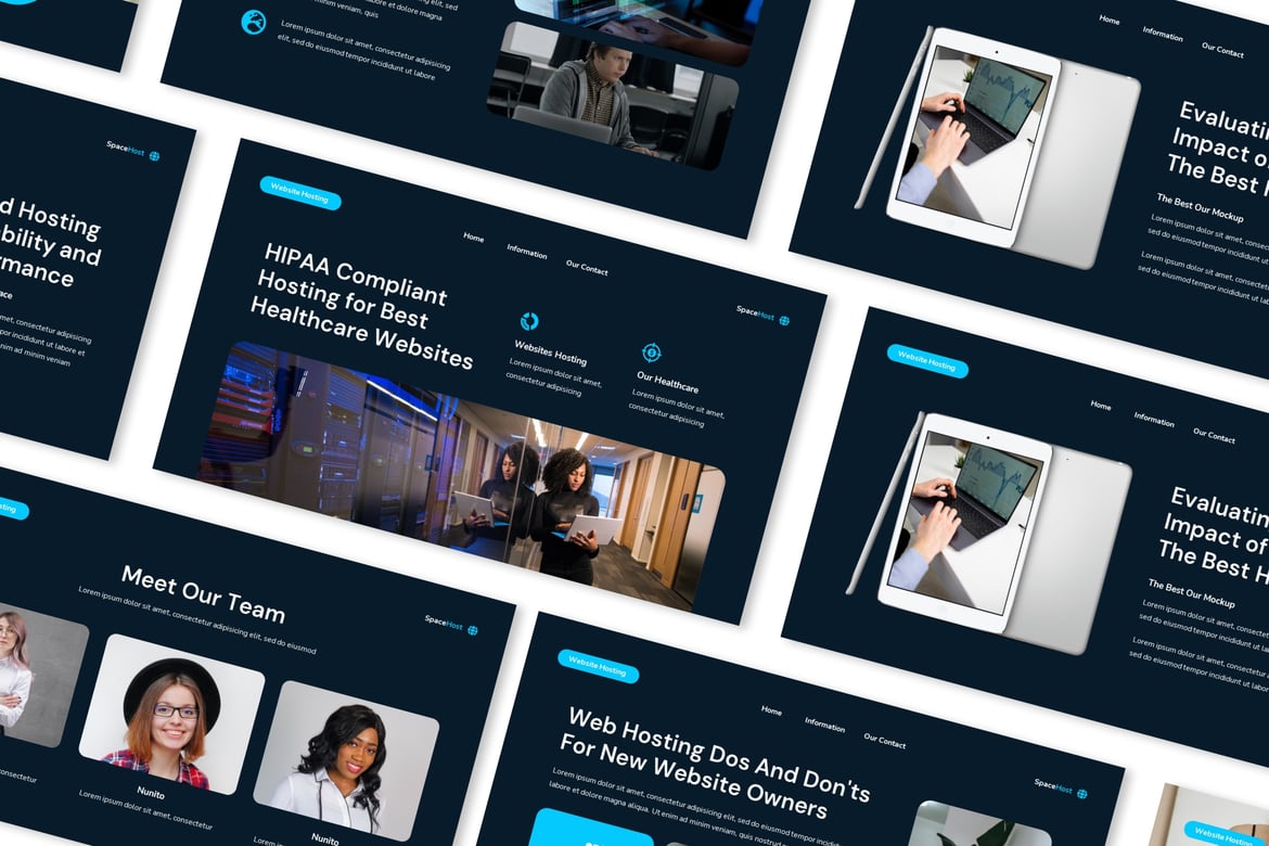 Template Presentasi PowerPoint Web Hosting yang Menarik